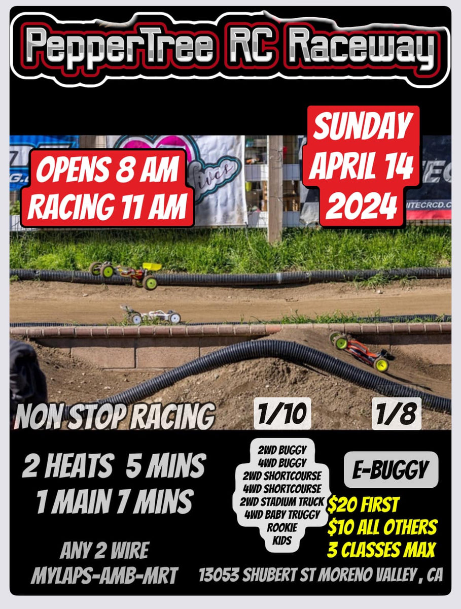 Join me on the Mic at Peppertree RC 4/14/2024 – Robbins RC