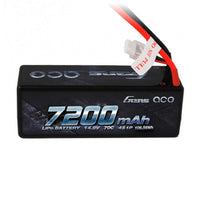 Gens Ace 7200mAh 14.8V 70C 4S1P HardCase Lipo Battery 14# With Deans Plug